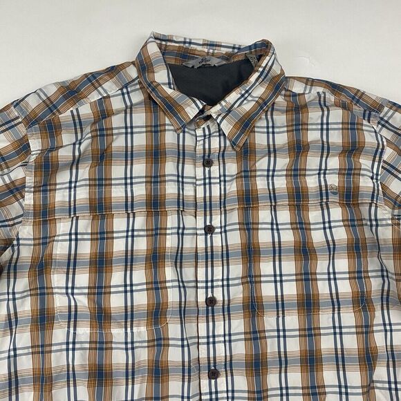 Wrangler Outdoors Multicolor Plaid Button Up Shirt L/S Size XL Polyester Nylon - Picture 7 of 11